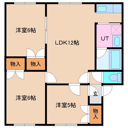 岩見沢駅 徒歩15分 2階の物件間取画像